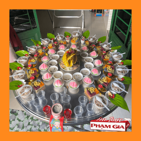 Mâm Cúng Đầy Tháng Đào Tiên